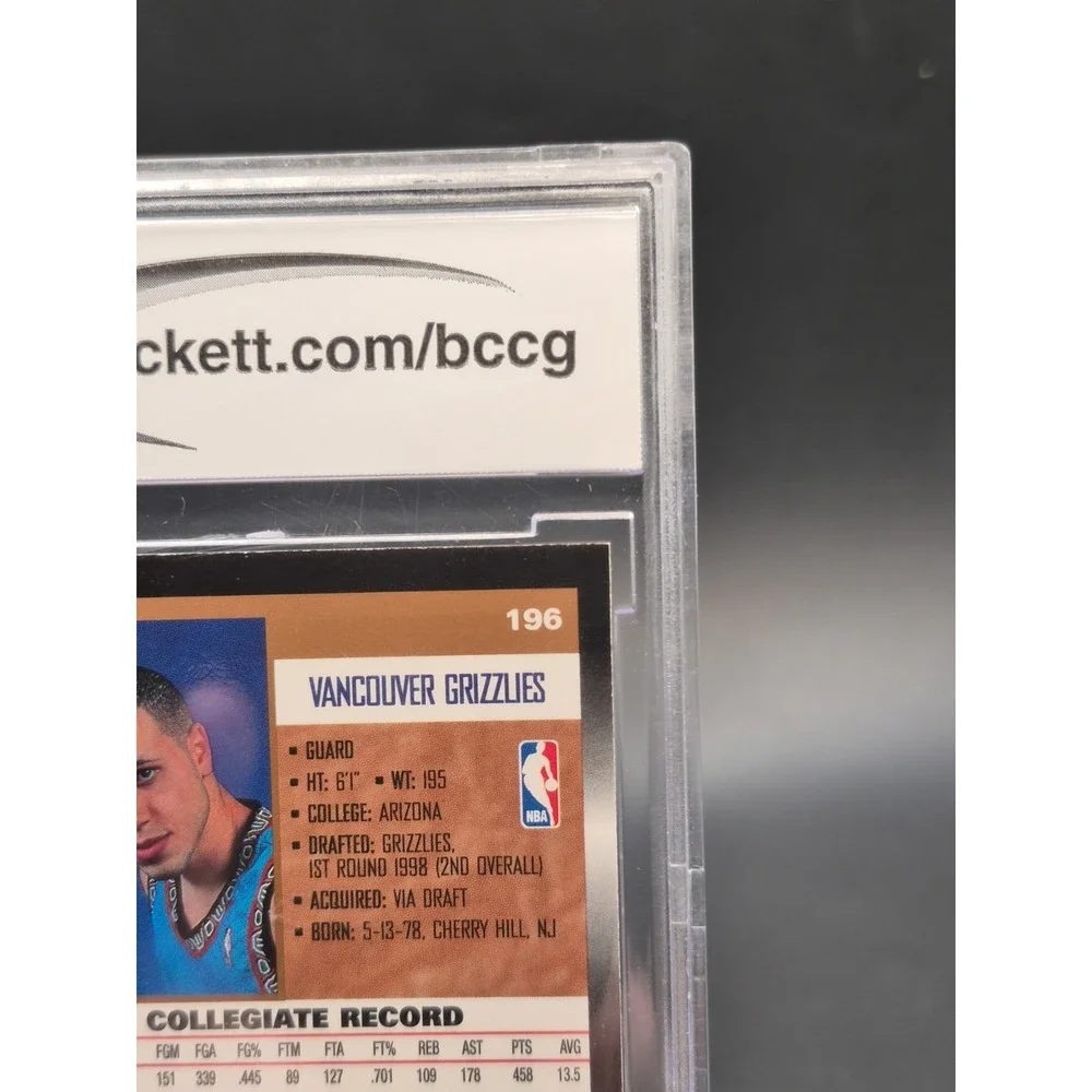 1998-99 Topps Mike Bibby #196 Rookie (RC) BCCG 9 Vancouver Grizzlies